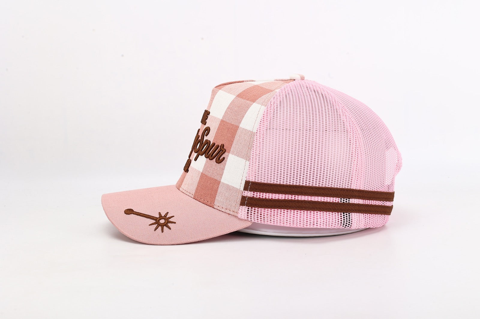 Rusty Spur Pink Gingham Cap