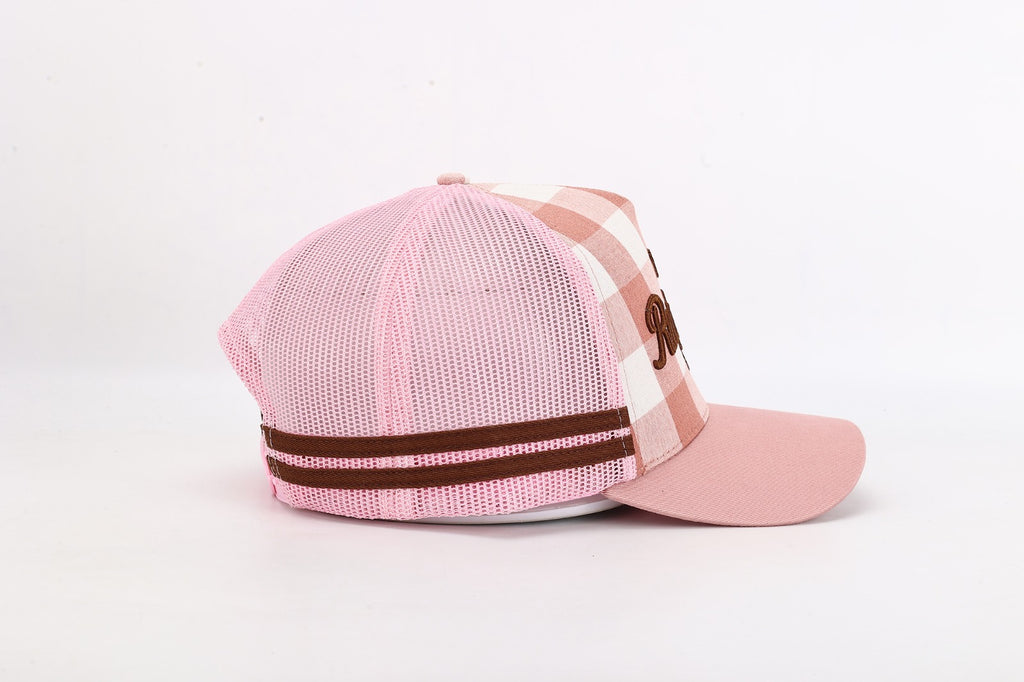Rusty Spur Pink Gingham Cap