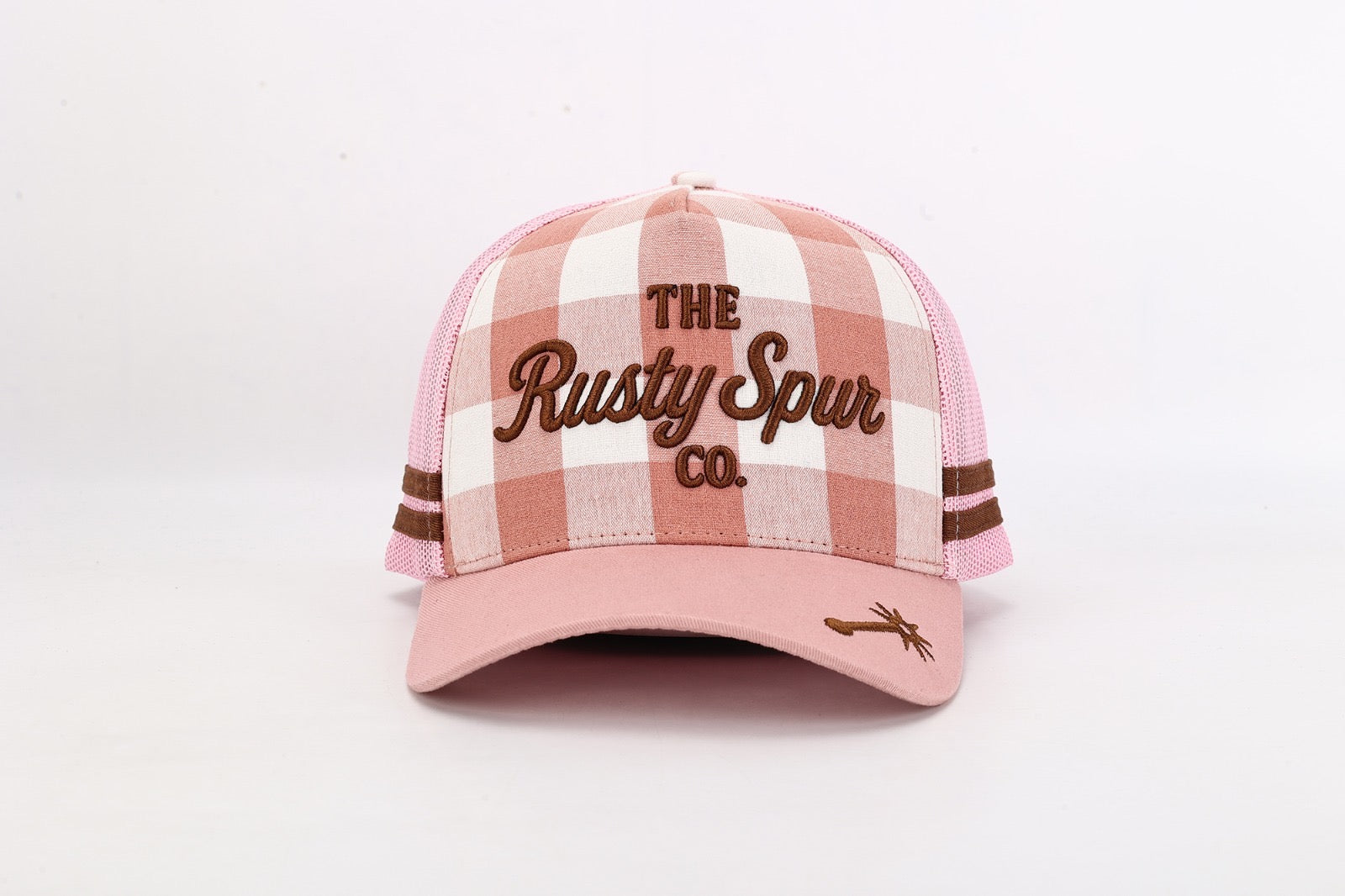 Rusty Spur Pink Gingham Cap