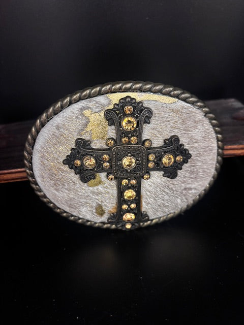 CROSS & COWHIDE BUCKLE