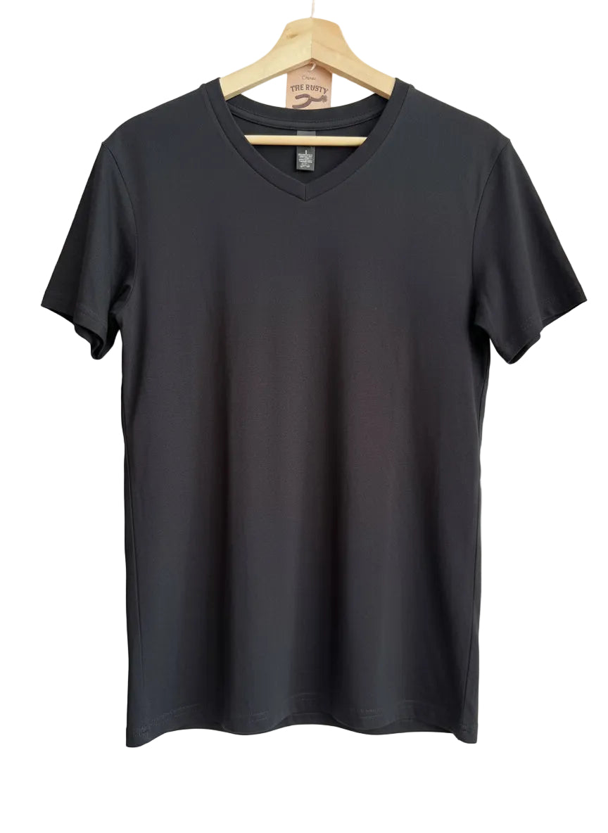 The Rusty Spur Co V NECK T-Shirt (Sleek logo)