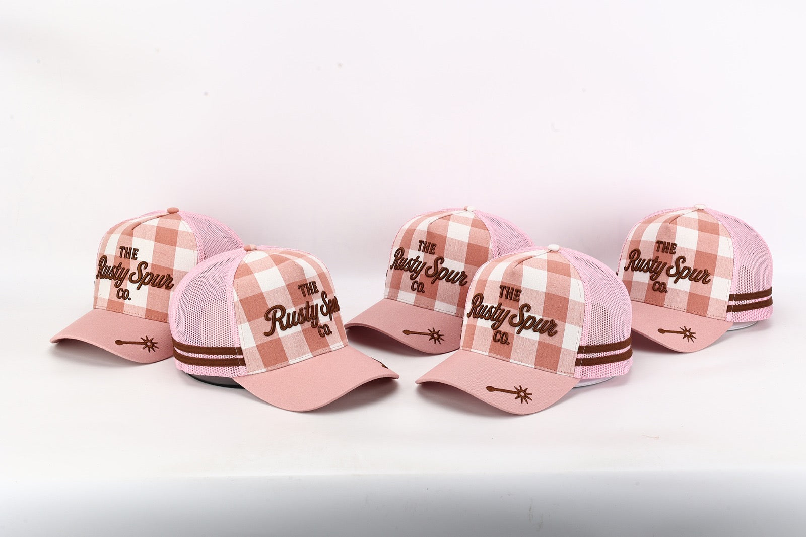 Rusty Spur Pink Gingham Cap