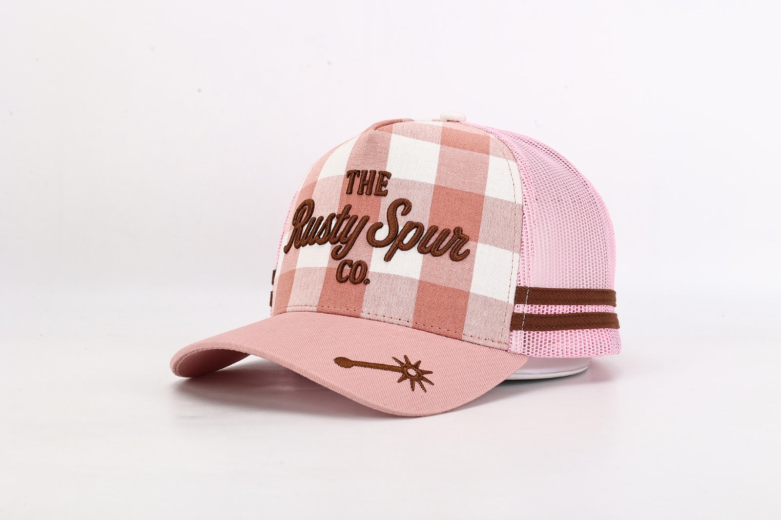 Rusty Spur Pink Gingham Cap