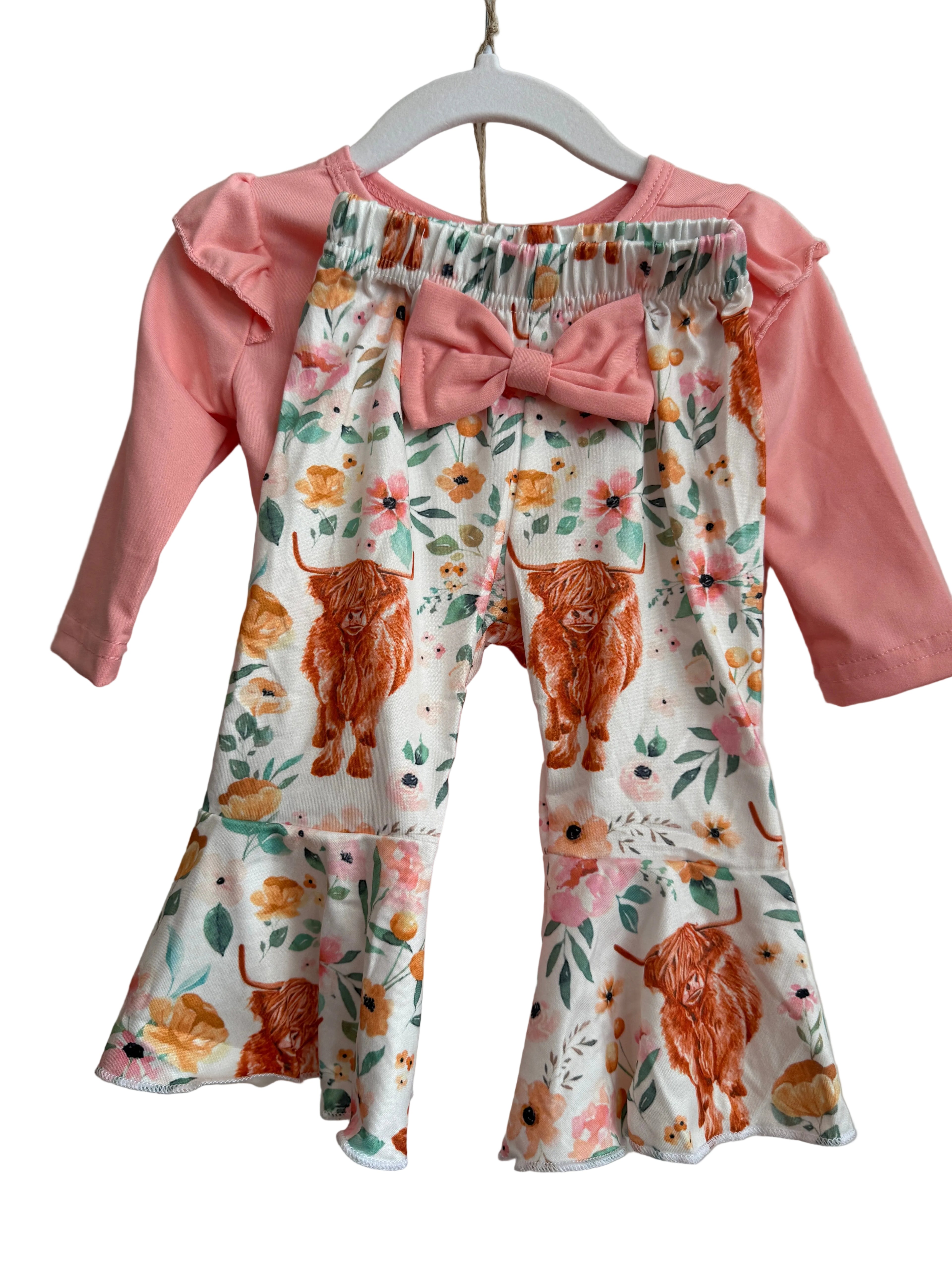 The Rusty Spur Co. Pink Highland Cow Set