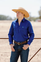 Dust & Boots Men's Half button Workshirt