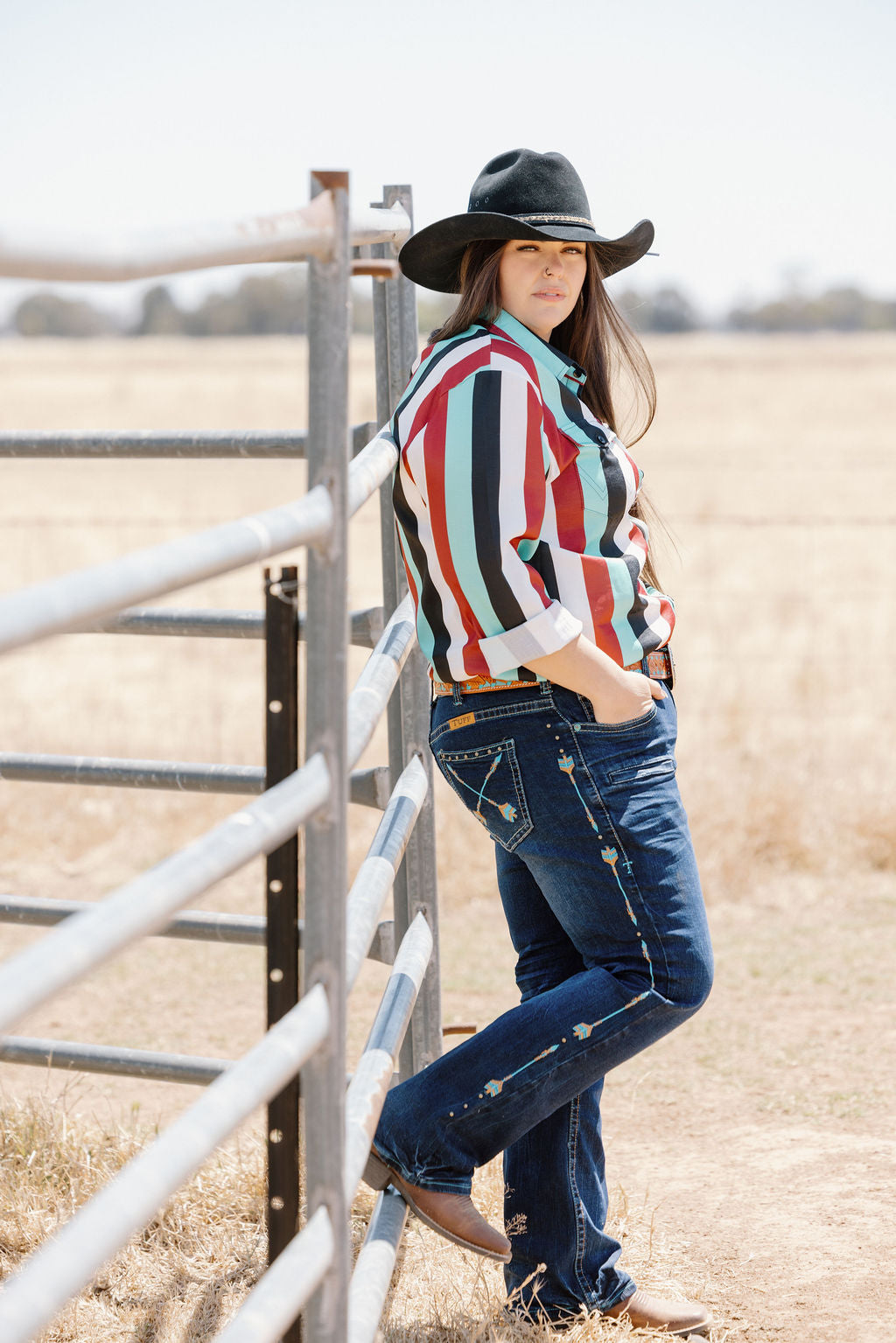 Cowgirl Tuff Turquoise Arrow