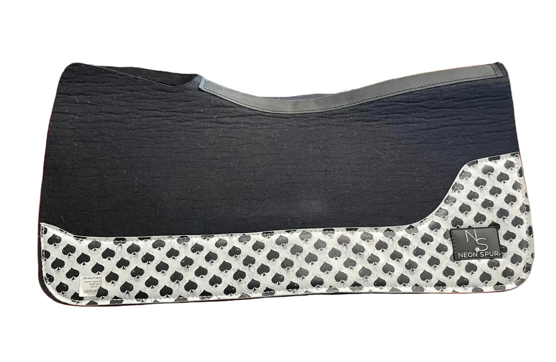 Smokin Spades Wool Saddle Pad