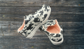 The Rusty Spur Co. Kids Cow Print pink insert Shoes