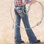 Grace in LA Girls Teeny Fit Floral Jeans